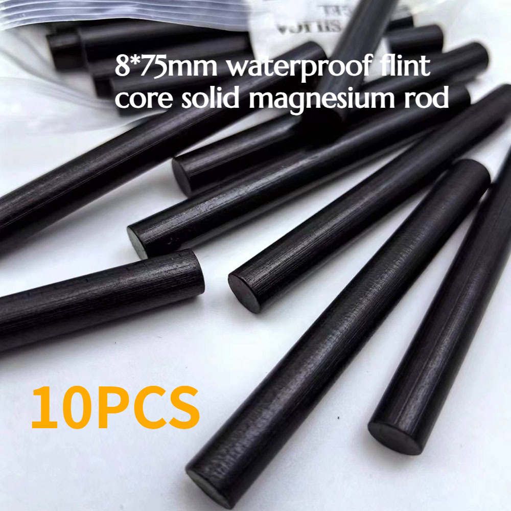Magnesium Fire Starter - 10 Pezzi 8*75mm Accendifuoco Impermeabile con