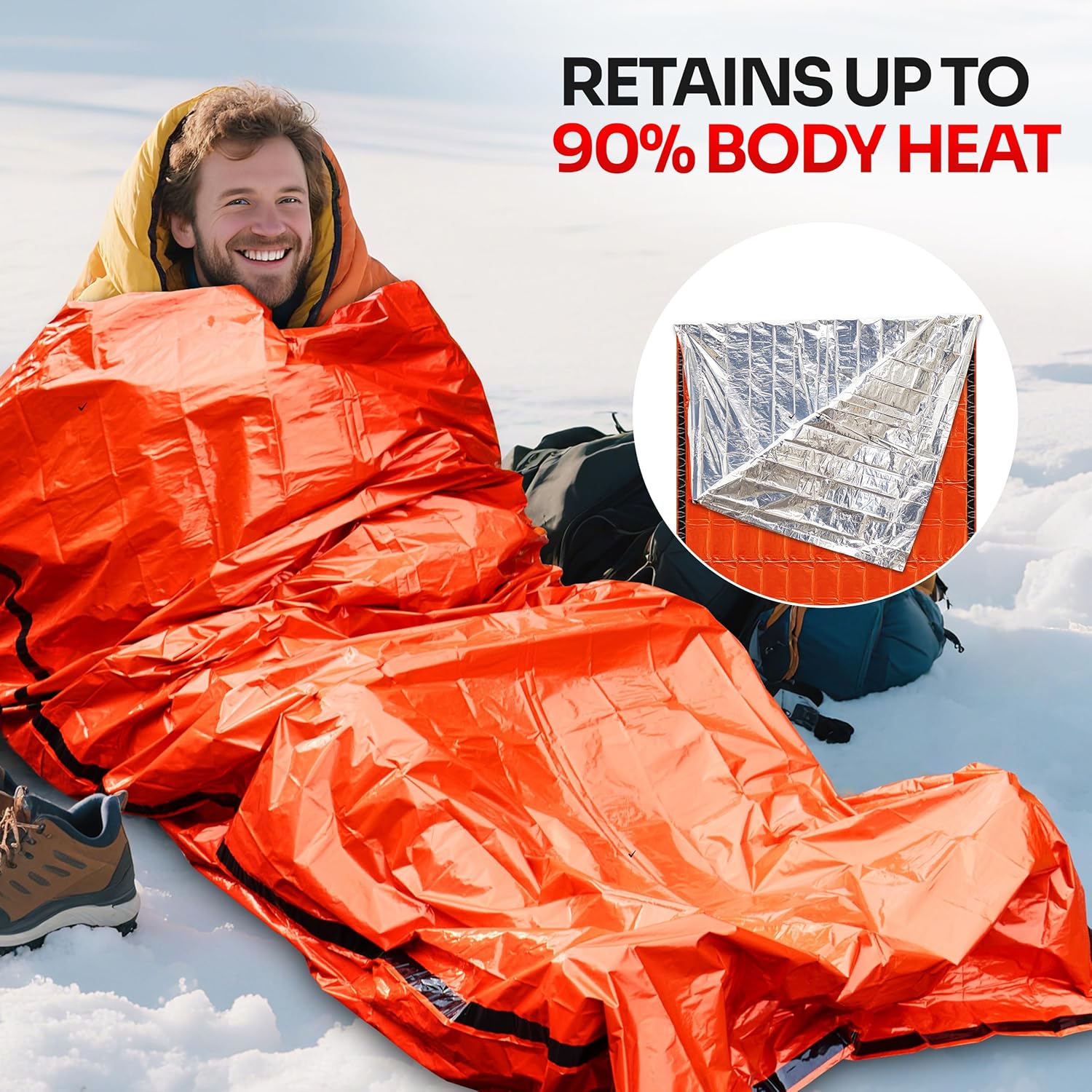 Emergency Mylar Tent - Sacco a Pelo di Emergenza per